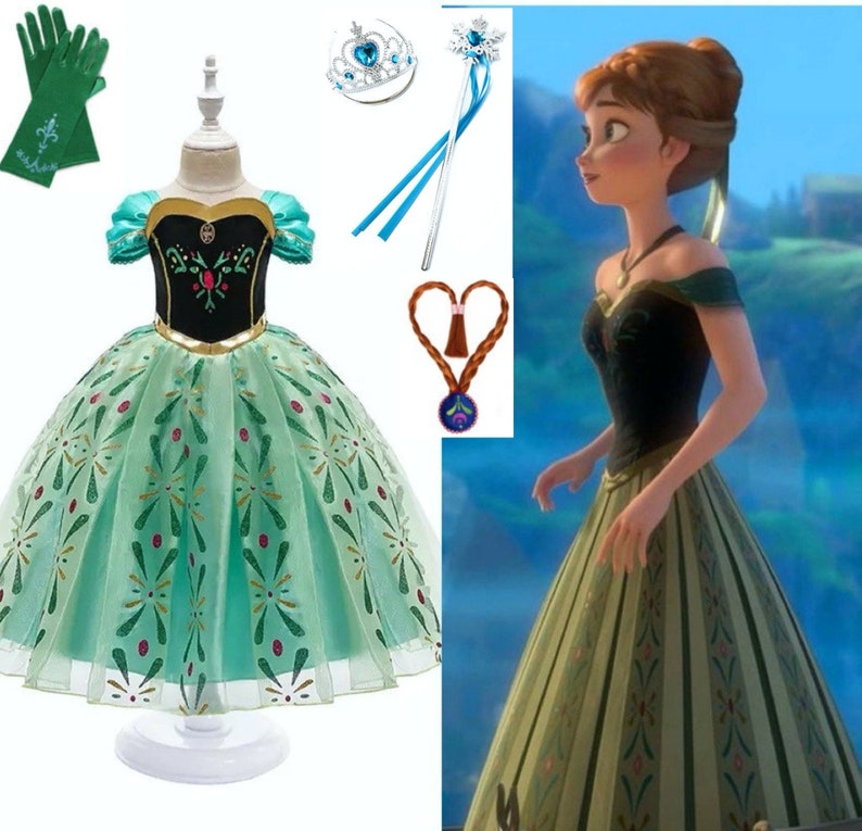 Ship Today,Anna Princess Frozen Dress