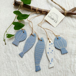 Ceramic Blue Fish Wind Chime -  "I'M DISTINCT"