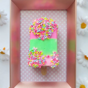 Neon Pop Art, popsicle to hang, home decoration painting, epoxy resin, pop art painting sculpture, popart ice cream, sculpture
