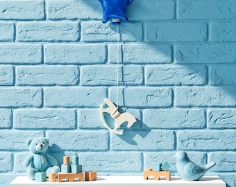 Decoración de pared Globo Estrella Decoración de pared Escultura Pop Art AZUL Regalo de nacimiento Bautismo Habitación infantil, regalo de nacimiento de bebé