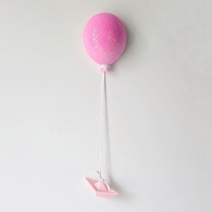Pop Art wall, pink pop balloon Sculpture, 3D decoration, Art for home, 3D ceramic powder, Wall hanging with balloon, resin interior design