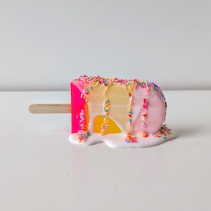 Neon Pop Art, Popsicle sculpture, pop art, 3D sculpture home decorations, resin Popsicle statue resin Pop Art Ice Cream, funky art