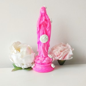 Virgin Mary colorful/decoration pop 3D resin, pop Madonna Sculpture Religious Statue, Lourdes pop art madonna statue, religious sculpture