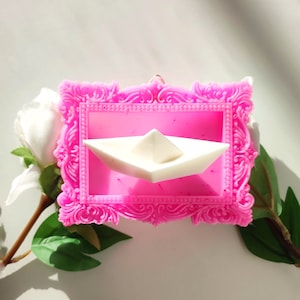 Nave di carta in resina decorazione marittima, Mini barca a vela in stile origami, piccola barca, barca a vela, decorazione parete popart