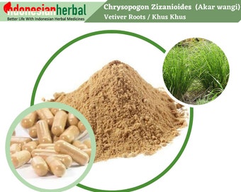 Capsule Of  PURE Vetiver Roots Khus Khus Chrysopogon Zizanioides Organic WildCrafted Fresh