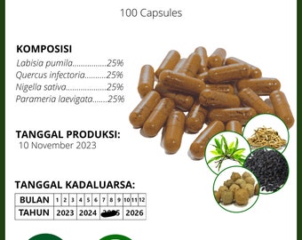MIXTURES CAPSULES mixtures of oak galls Kacip Fatimah Parameriae Cortex Extract Nigella Sativa All Fresh Natural Herbs Organic