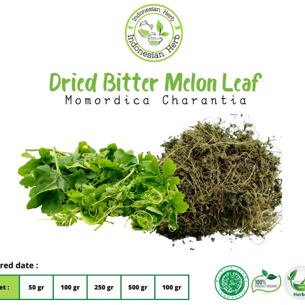 Dried Bitter Melon Leaf /  Momordica Charantia Premium Fresh Organic Herb Spices