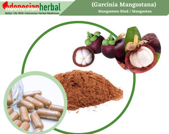 Capsule Of  Pure Mangosteen Rind / Mangustan (Garcinia Mangostana) 600mg Organic WildCrafted Fresh Natural Herbs Supplement