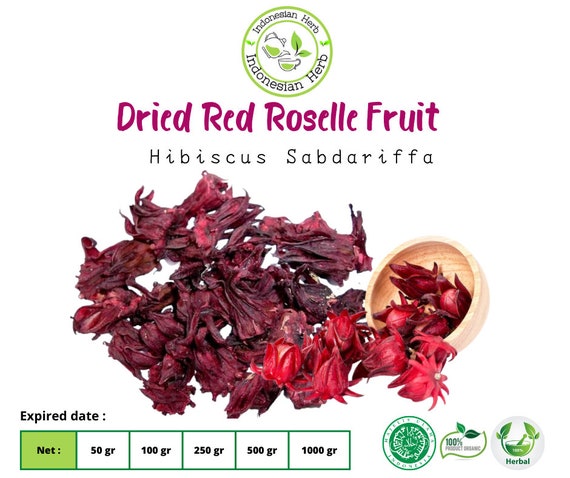 Top View Of Dried Hibiscus Sabdariffa Or Roselle Fruits In The