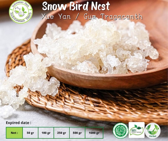 10 gr – 1000 gr Tragacanth / Snow Bird Nest / Gum Tragacanth / Xue Yan  Premium Fresh Organic Herb Spices