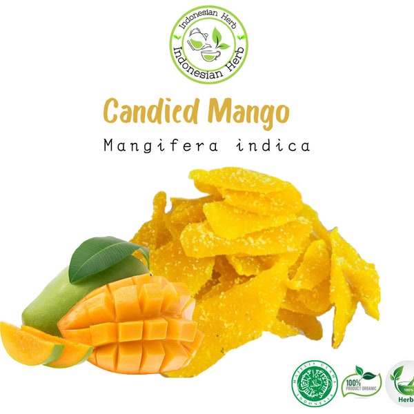 Frisch getrocknete kandierte Mango Breit Zucker Mangifera Indica / Mango Candy / 250 Gramm süße Candy