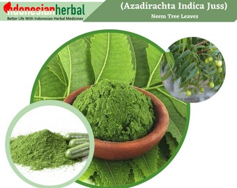 Capsule Of  Pure Neem Tree Leaves (Azadirachta Indica Juss) 600mg Organic WildCrafted Fresh Natural Herbs Supplement