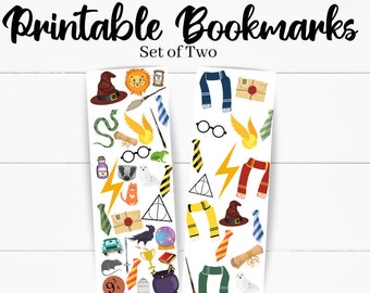 harry potter bookmark printable etsy