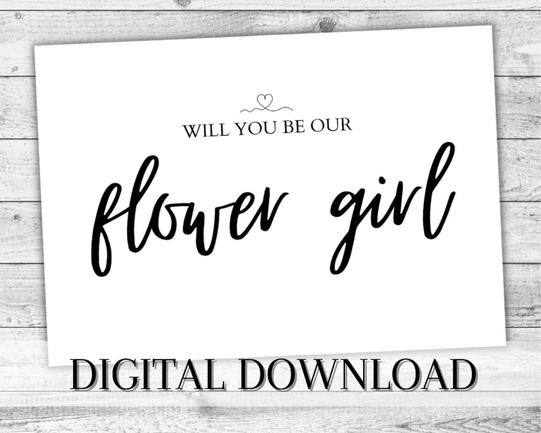 Flower Girl Proposal DIGITAL Card. Will You Be Our Flower Girl