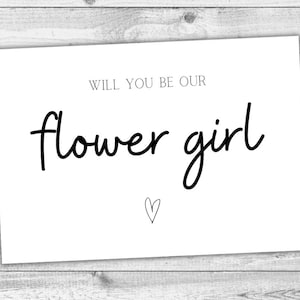 Bloemenmeisje voorstel digitale kaart. Wil jij ons bloemenmeisje afdrukbaar cadeau zijn. INSTANT DOWNLOAD Trouwkaart
