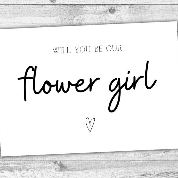 Flower Girl Proposal DIGITAL card. Will You Be Our Flower Girl Printable Gift. INSTANT DOWNLOAD Wedding Card