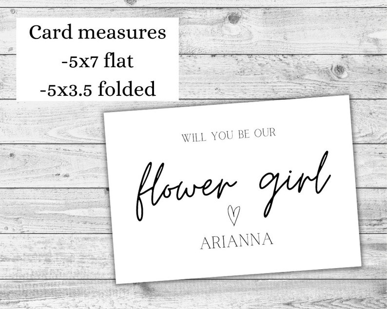 Personalised Flower Girl Proposal DIGITAL Card. Will You Be Our Flower