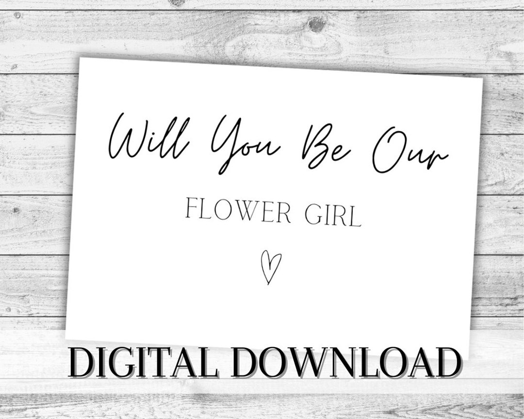 Flower Girl Proposal DIGITAL Card. Will You Be Our Flower Girl