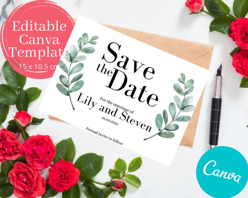 save-the-date-template-wedding-canva-template-boho-wedding-etsy