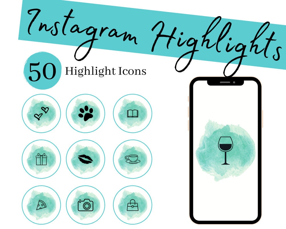 Instagram Highlights Icon / Instagram Story / Blue Instagram | Etsy