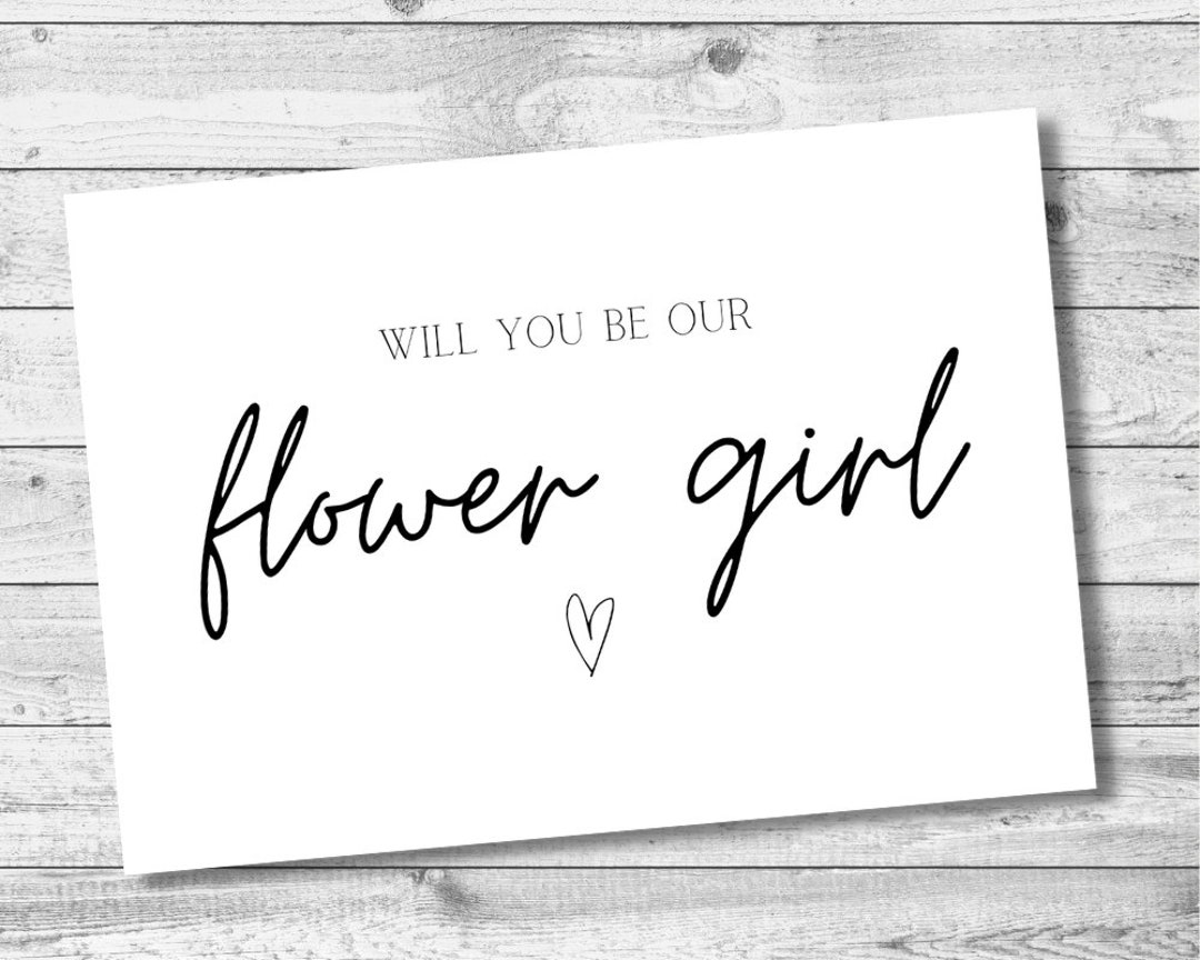 Flower Girl Proposal DIGITAL Card. Will You Be Our Flower Girl Etsy