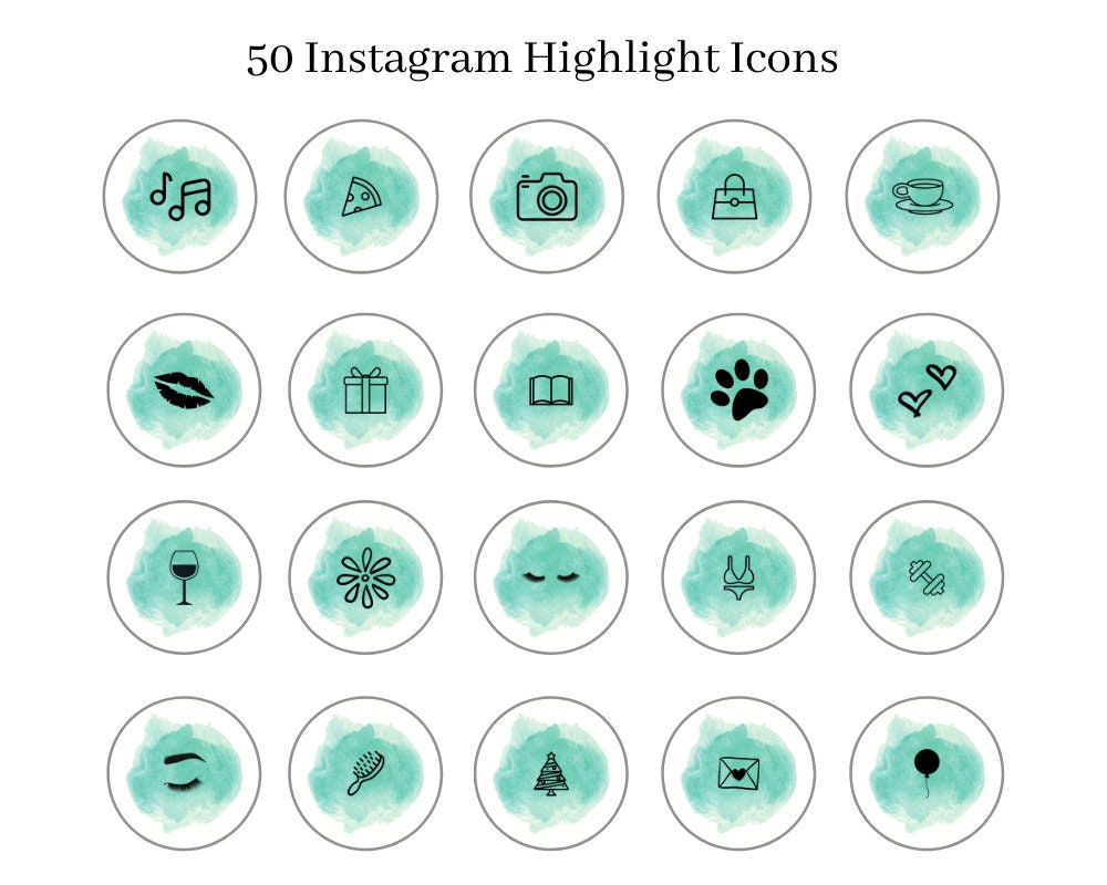 Instagram Highlights Icon / Instagram Story / Blue Instagram - Etsy UK
