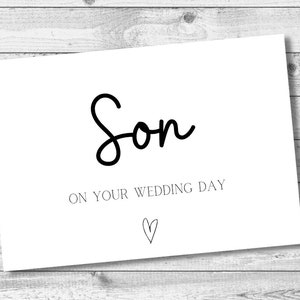 A mi hijo el día de su boda tarjeta DIGITAL. Regalo imprimible de tarjeta de hijo. DESCARGA INSTANTÁNEA Tarjeta de boda