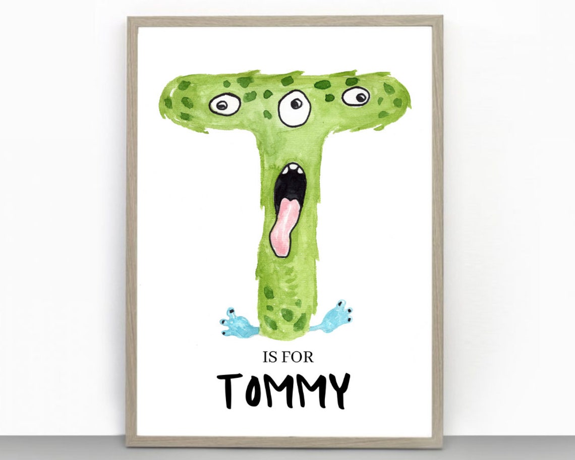 Impression de nom personnalisé monstre. Photos de chambre Etsy