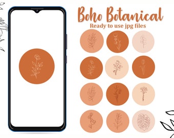 15 Instagram Highlight Covers | Boho Botanical Highlight Covers | Boho Instagram Highlights | Business Highlight Covers