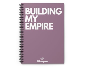 Personalized Spiral Notebook | Building My Empire In Color "Deep Amethyst"