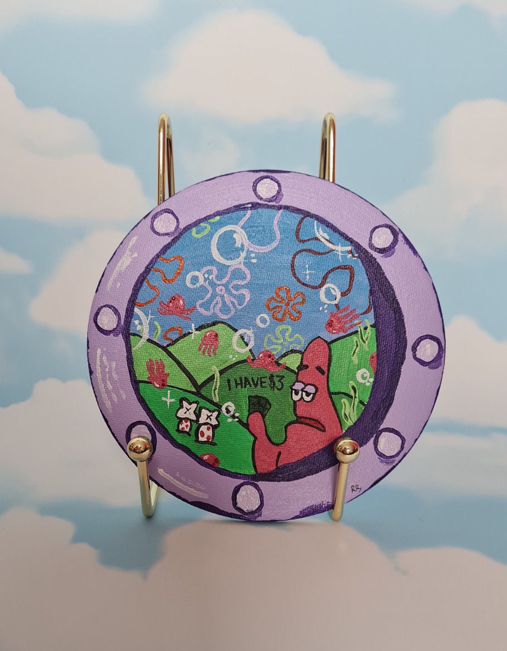 Patrick has 3 spongebob bikini bottom canvas painting Etsy