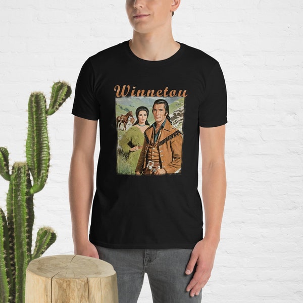 Kurzärmeliges Unisex-T-Shirt,winnetou,retro,vintage,indianer