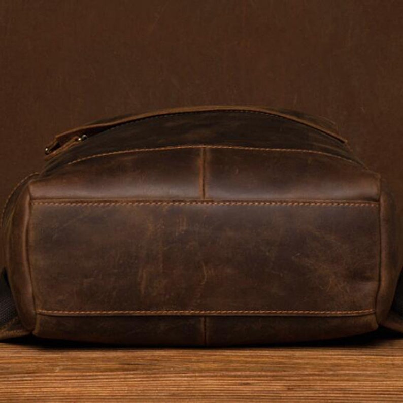 Vintage Leather Backpack Brown Leather Backpack Rucksack Etsy Canada