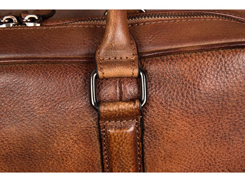 Handmade Full Grain Leather Messenger Bag Mens Leather Etsy