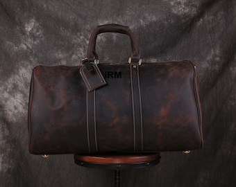 Leather Holdall Duffle Bag For Men, Leather Weekend Bag, Leather Travel Bag, Handbag, Travel Tote, Overnight Bag, Holdall