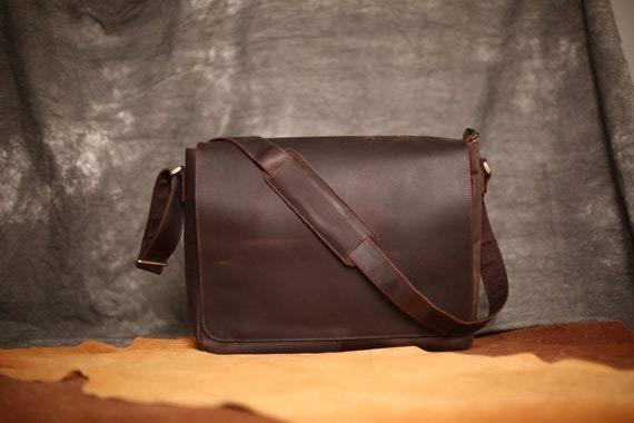 personalized leather messenger bags