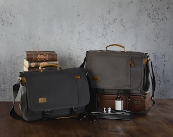 Work Briefcase Bookbag for College, 15.6 Inch Laptop Bag,Water-resistant Shoulder Bag, Premium Briefcase & Toiletry Bag Combo Set, Work Bag.