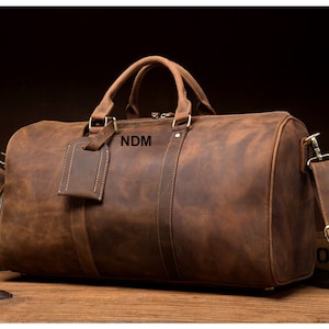 Trauzeugen Geschenke Personalisierte Handgemachte Distressed Leder Reisetasche Mit Schuh Fach Rustikale Große Reisetasche Männer Wochenendtasche Reisetasche
