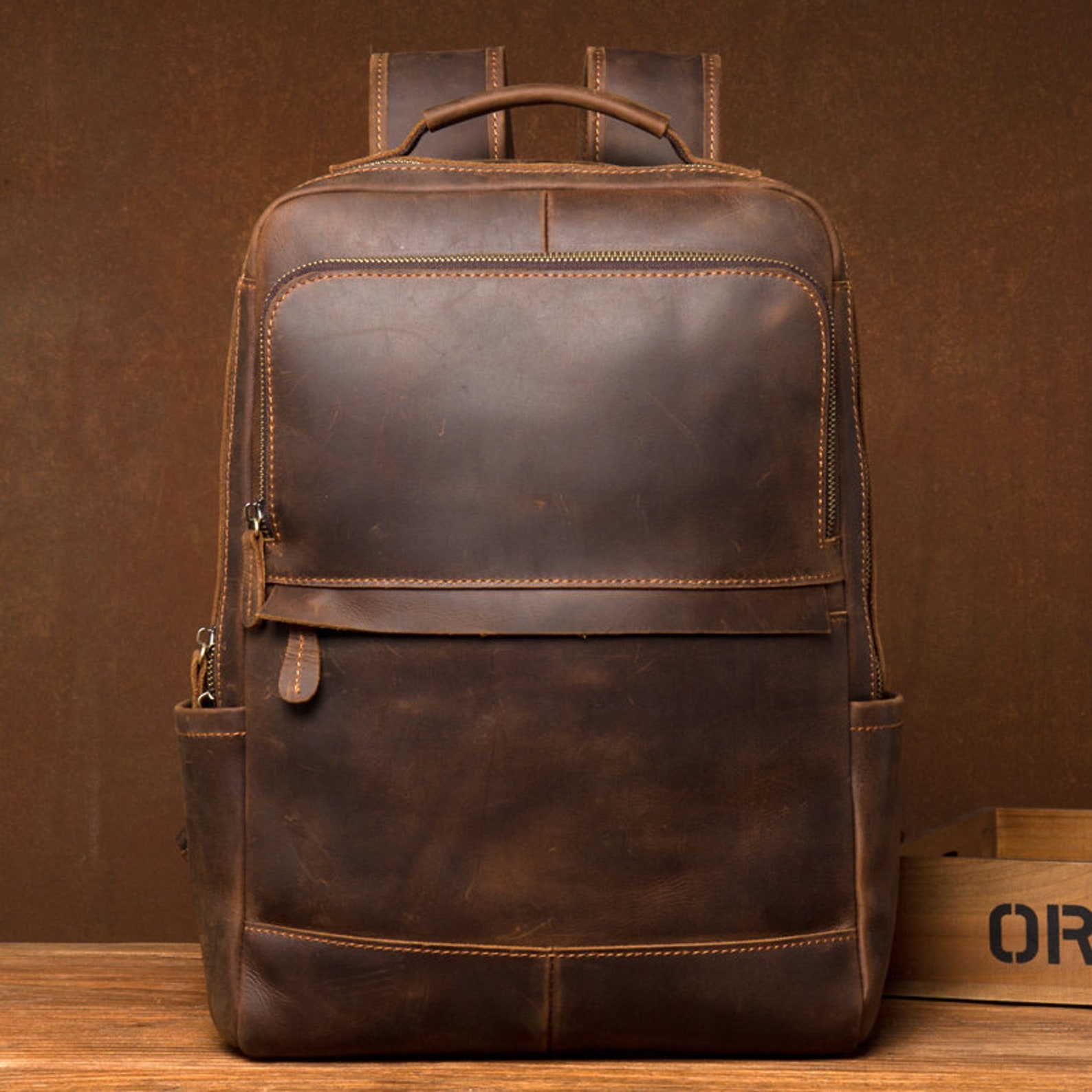 Vintage Leather Backpack Brown Leather Backpack Rucksack - Etsy Canada