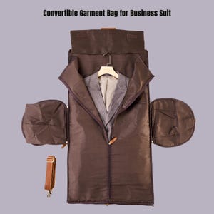 Sac à vêtement en cuir personnalisé Sac de costume de voyage pour homme, sac fourre-tout pour costume, sac à vêtements, sac de week-end pour garçons d'honneur, sac de costume à main