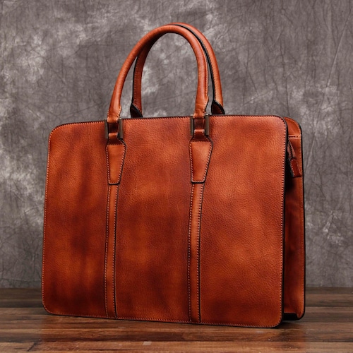 Leather Briefcase Laptop Satchel Messenger Bag for Men and - Etsy