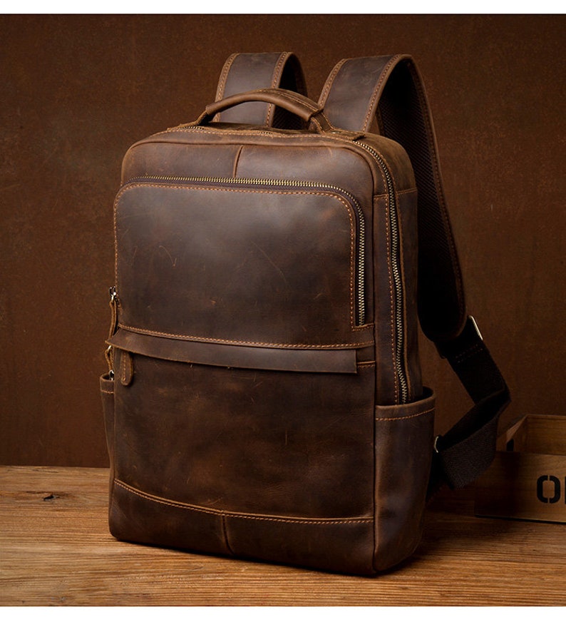 Vintage Leather Backpack, Brown Leather Backpack, Rucksack, Personalized Men Leather Backpack, Hipster Backpack gifts for him her 