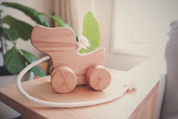 Jake the Dog Handmade Wooden Baby Pull Toy