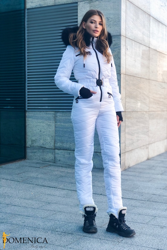 white ski suit womens