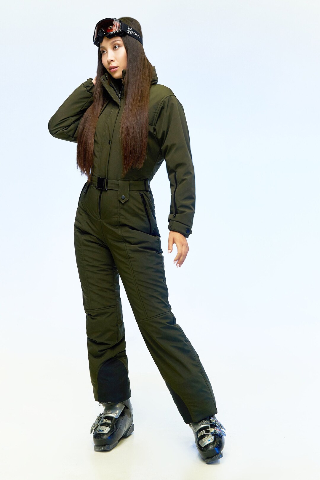 Skisuits Woman Khaki Waterproof Ski Suit Olive Ski Suit Women Army