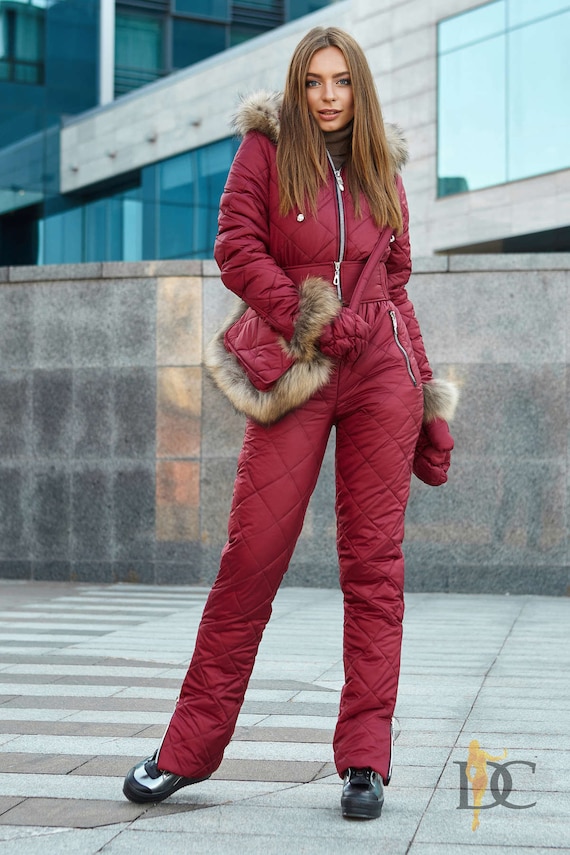 Mono de esquí Traje de esquí mujer Invierno onsie esquí Traje de esquí para mujer  Traje de nieve rojo Ropa exterior de nieve Traje de esquí para el viaje -   México