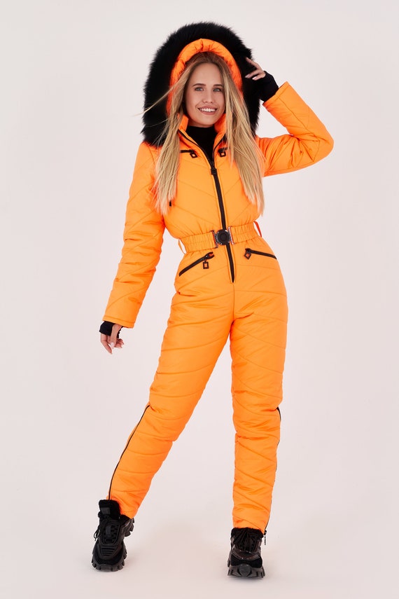 Combinaison de ski Femme Combinaison de ski orange Bright ski