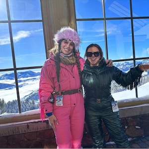 Emerald one piece fringe ski suit Ski jumpsuit for women Winter snowsuit Winter pants onesie ski suit Snowboarding Suit image 8