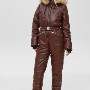 Schneeanzug Kapuzenpullover Einteiler Skianzug Dame Produktbild-Vorschau 4