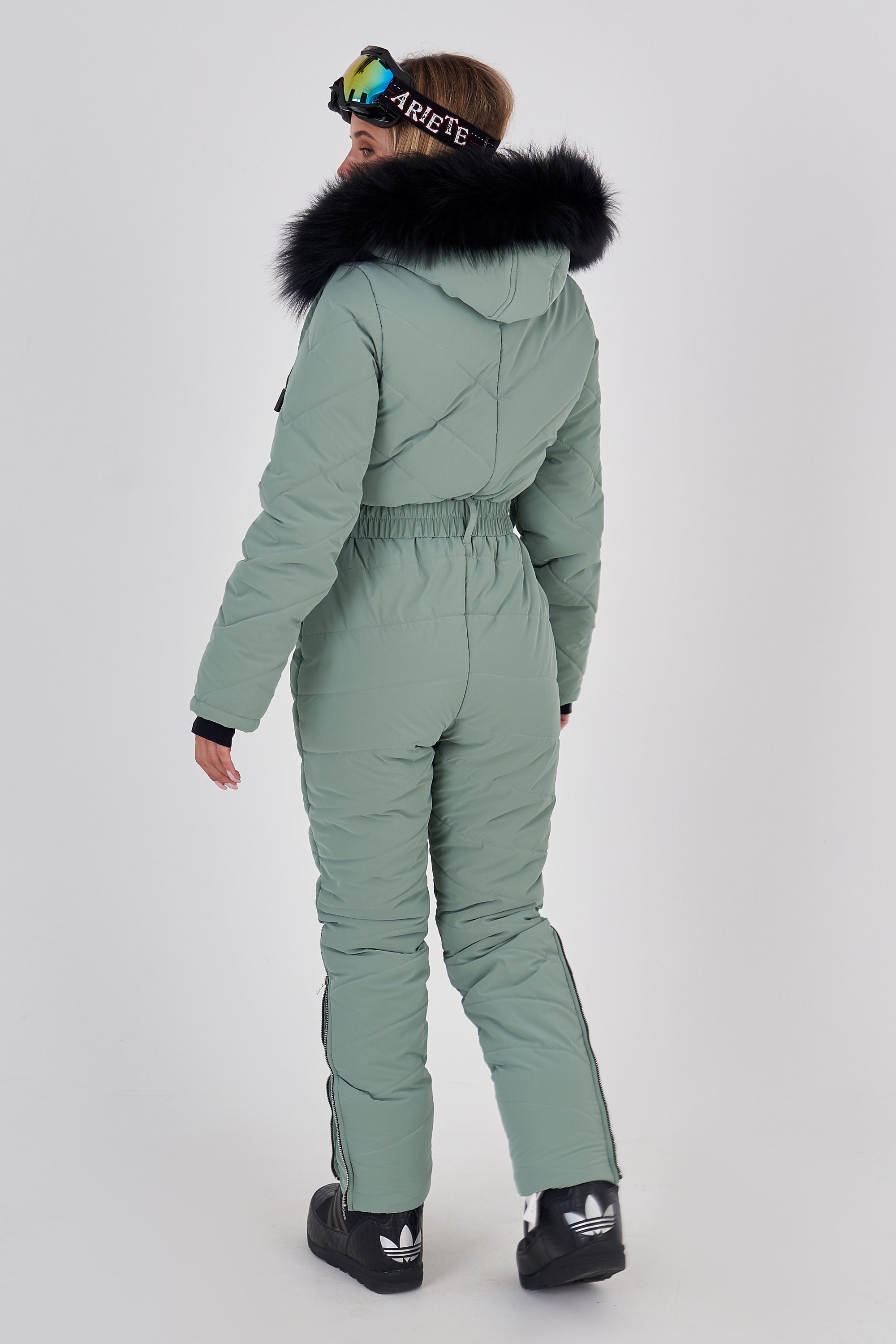 Olive ski suit Women one piece winter snowsuit Women warm suit | Etsy